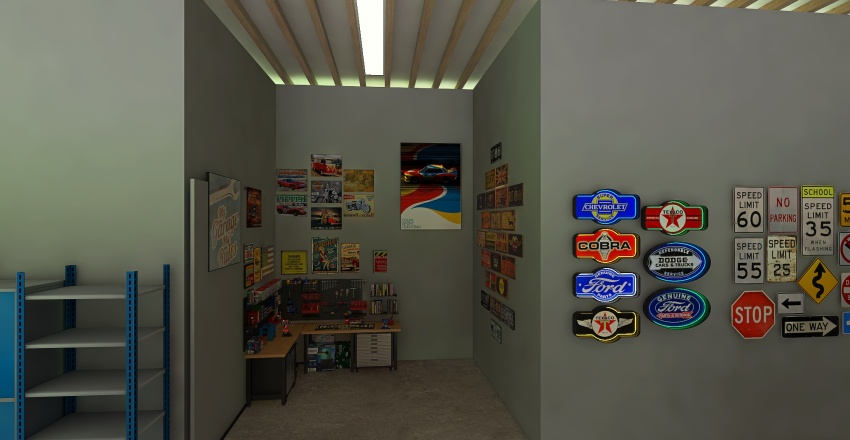 Contemporary Garage 3d design renderings