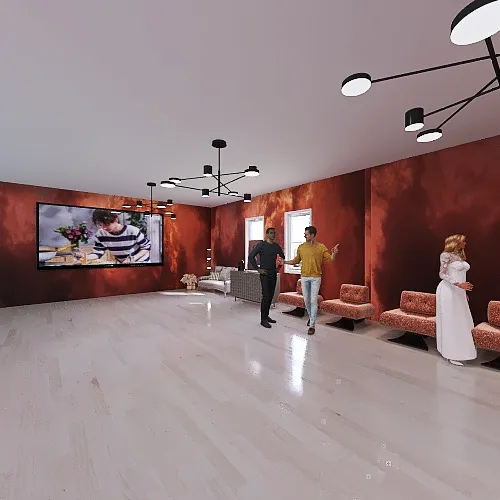 Large Lounge 3d design renderings