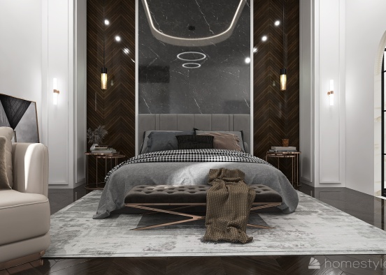 Luxurious Master Bedroom  Design Rendering