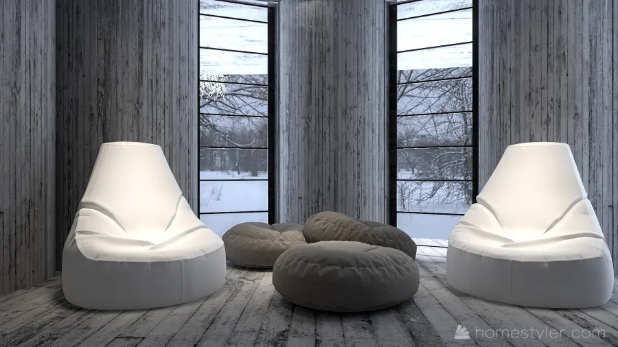 Modern 17 Winter Road Black 3d design renderings