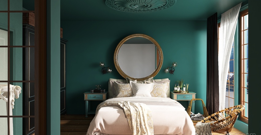 #StPatrickContest - The apartment is in green tones 3d design renderings