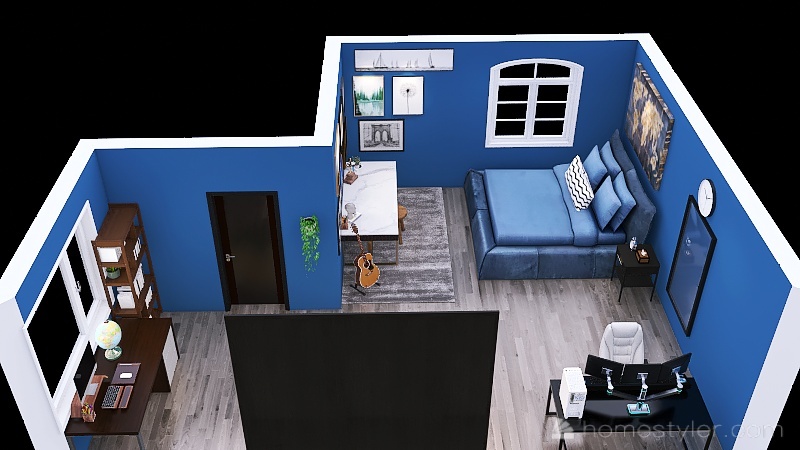 The blue bedroom 3d design picture 41.29