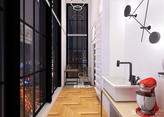 Tiny Tokyo Apartment Design Rendering