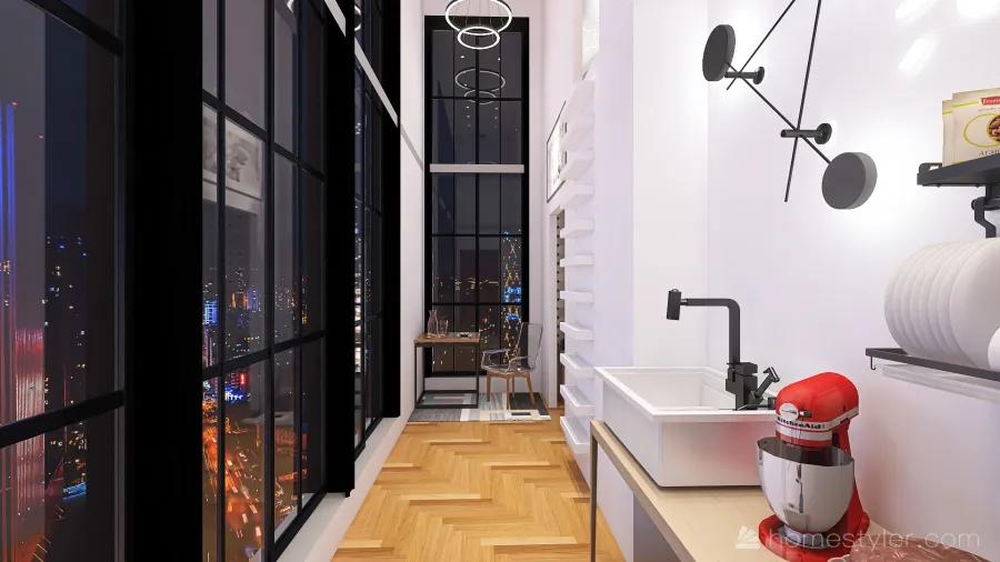 Kitchen/Eating Area 3d design renderings