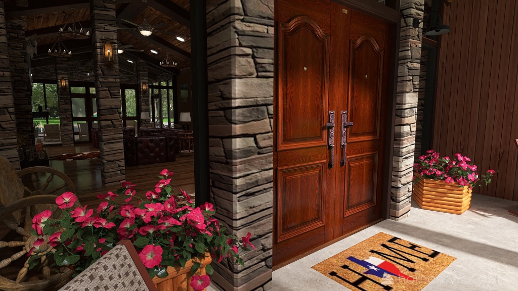 Contemporary Front Porch 3d design renderings