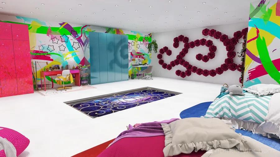 Magic Dream Bedroom 3d design renderings