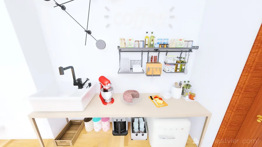 Kitchen/Eating Area 3d design renderings