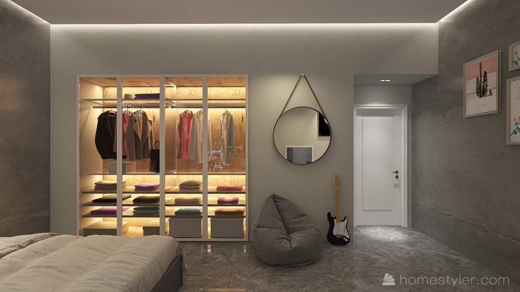 Teen's Bedroom 3d design renderings