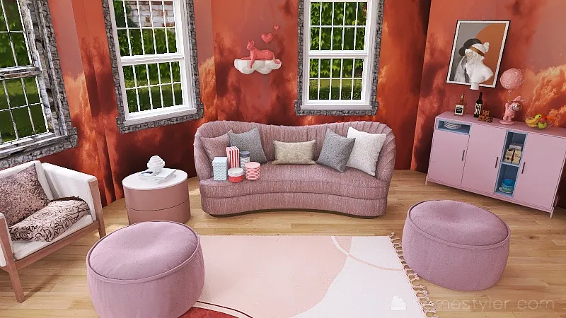 #TeaBreakContest - Pink 3d design renderings