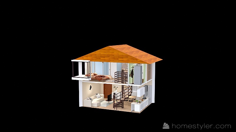 Tiny house (math summative) 3d design renderings