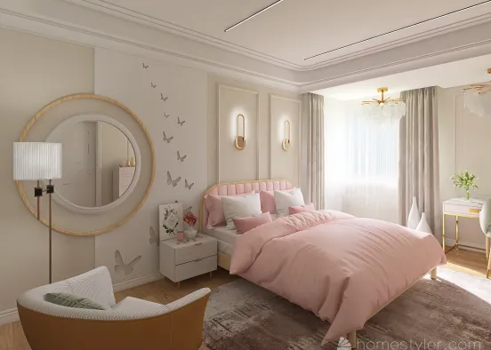 Спальня для девочки Design Rendering