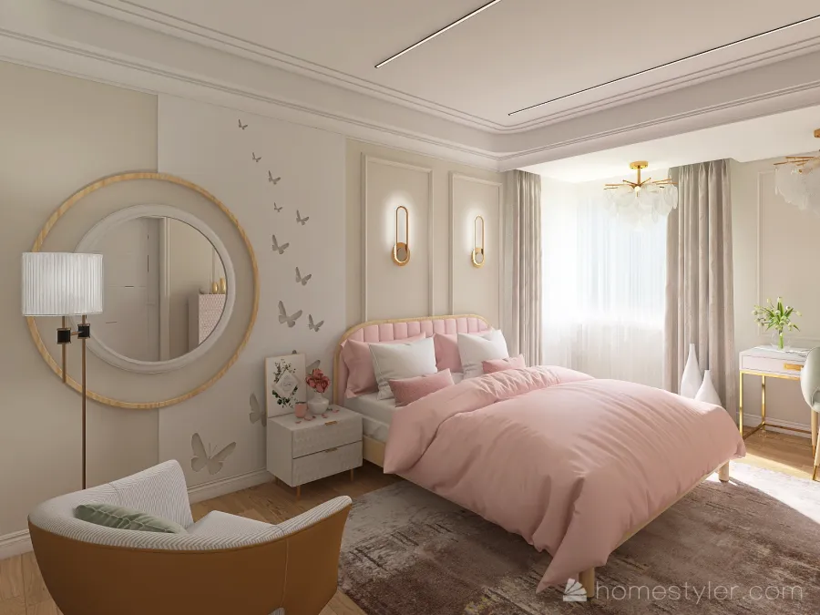 Спальня для девочки 3d design renderings