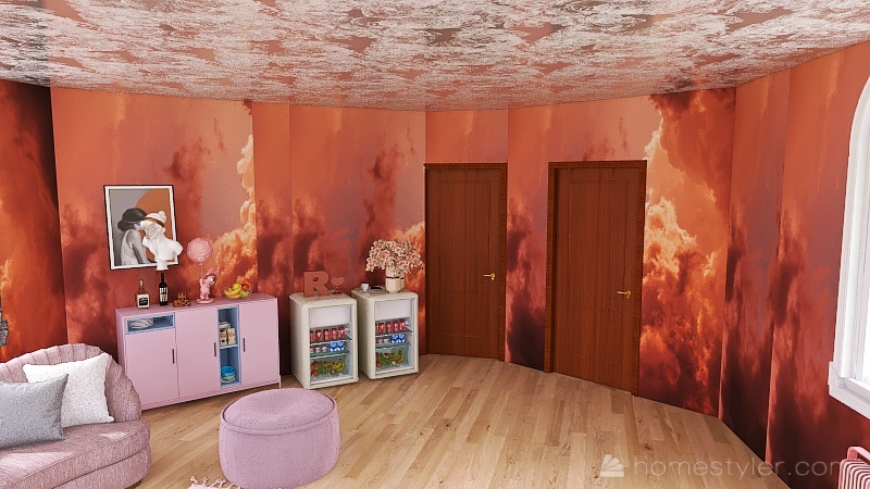 Cloak Room 3d design renderings