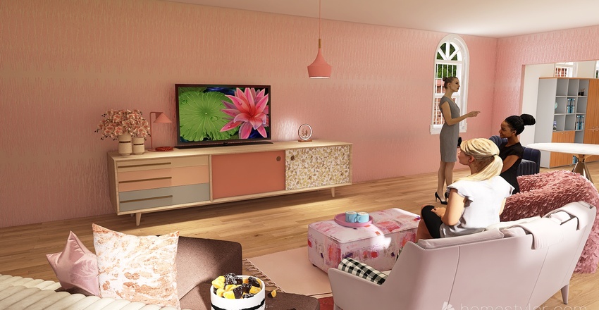 #TeaBreakContest - Pink 3d design renderings