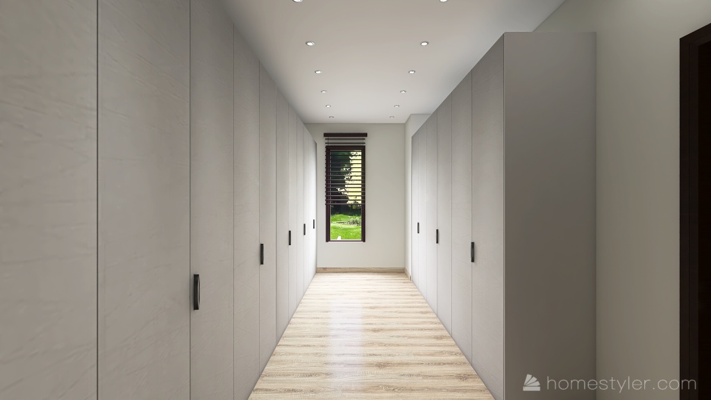 Modern Cloak Room 3d design renderings
