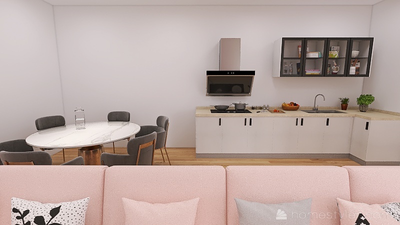 A Pink House 3d design renderings