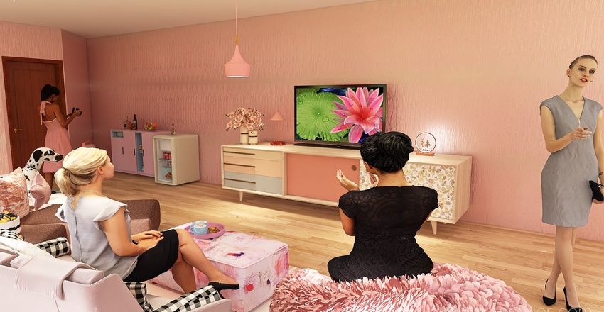 #TeaBreakContest - Pink 3d design renderings