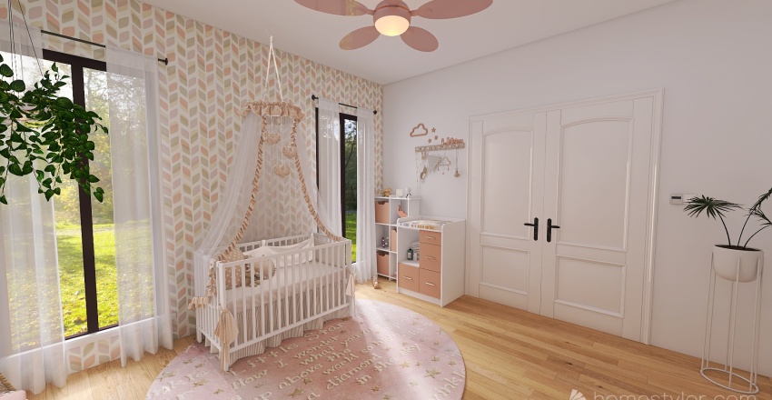 Nursery 3d design renderings