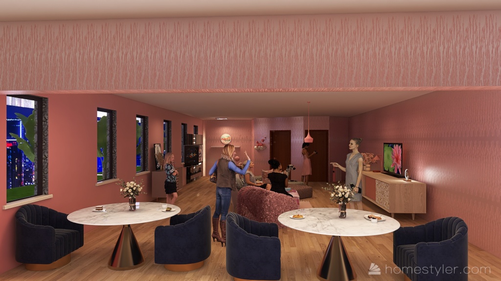 #TeaBreakContest - Pink 3d design renderings