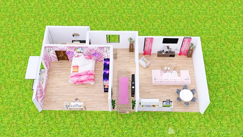 A Pink House 3d design picture 40.46