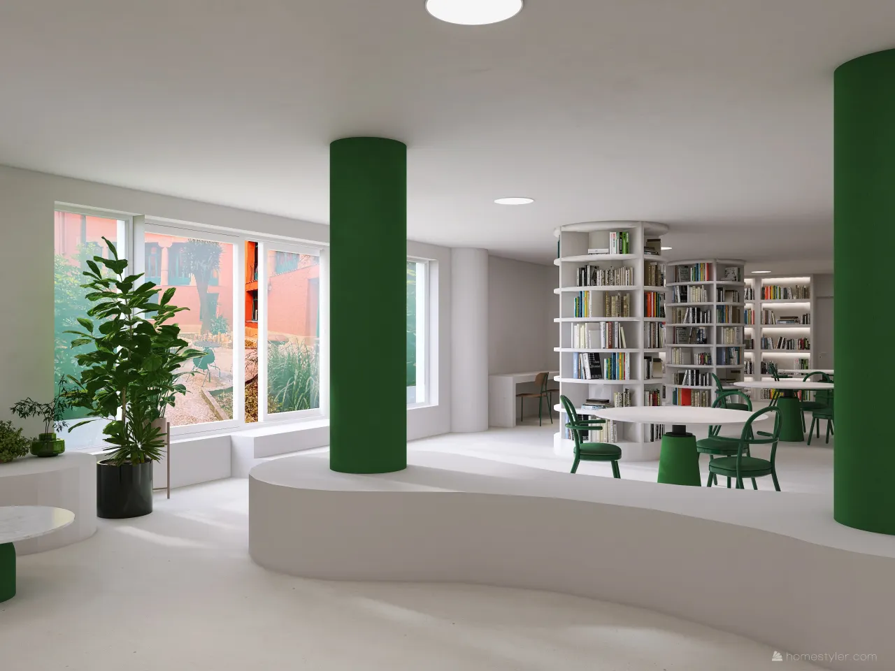 Modern Green UnnamedSpace 3d design renderings