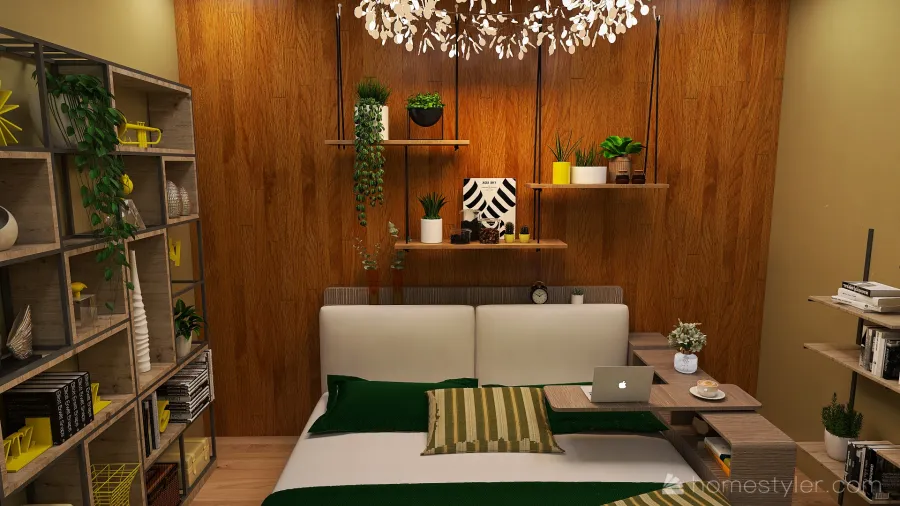 Plant core bedroom 3d design renderings