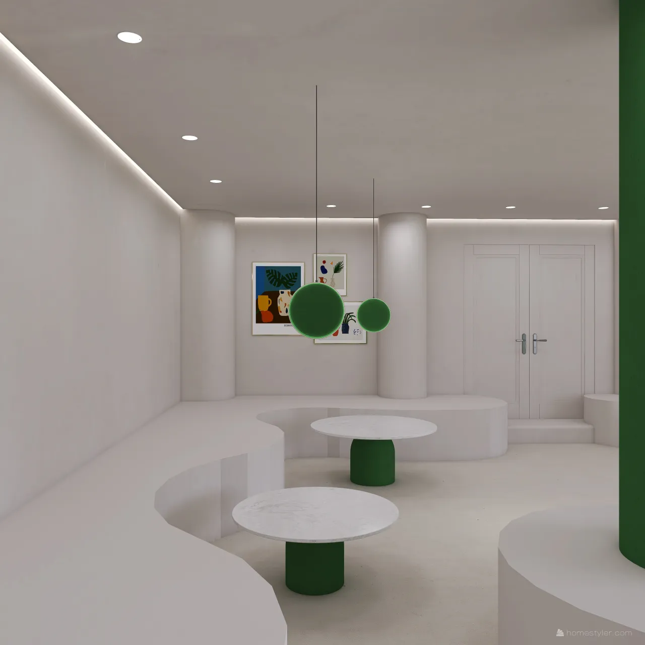 Modern Green UnnamedSpace 3d design renderings