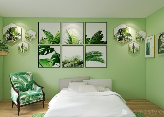 #StPatrickContest|Green Bedroom| Design Rendering