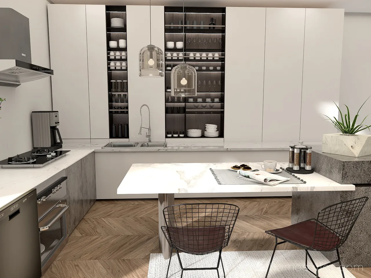 Kitchen 3d design renderings