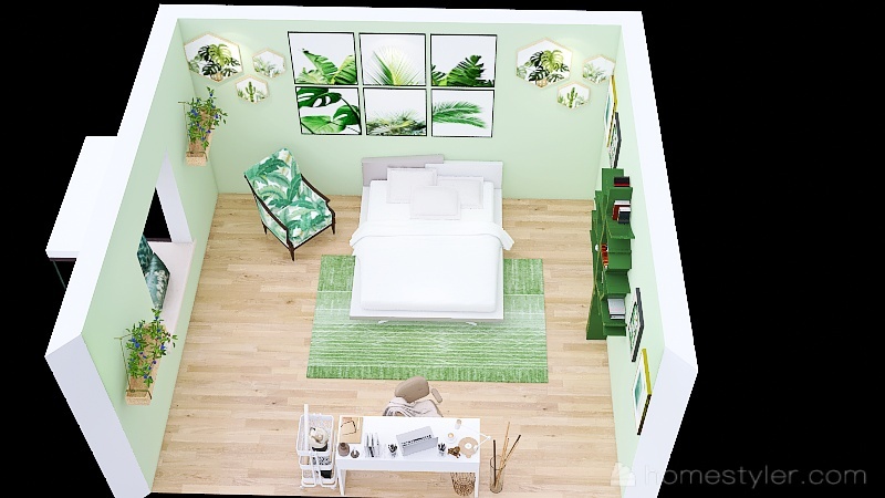 #StPatrickContest|Green Bedroom| 3d design picture 23.32