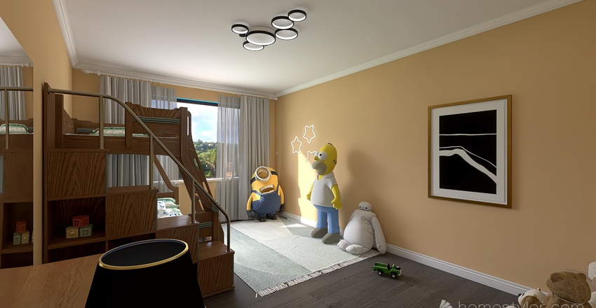 Bedroom1 3d design renderings