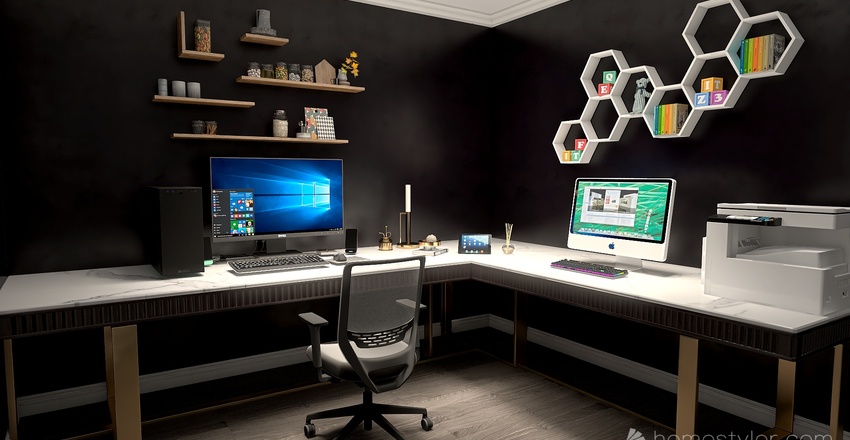 Office 3d design renderings