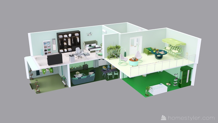 #StPatrickContest-Green living 3d design picture 249.67