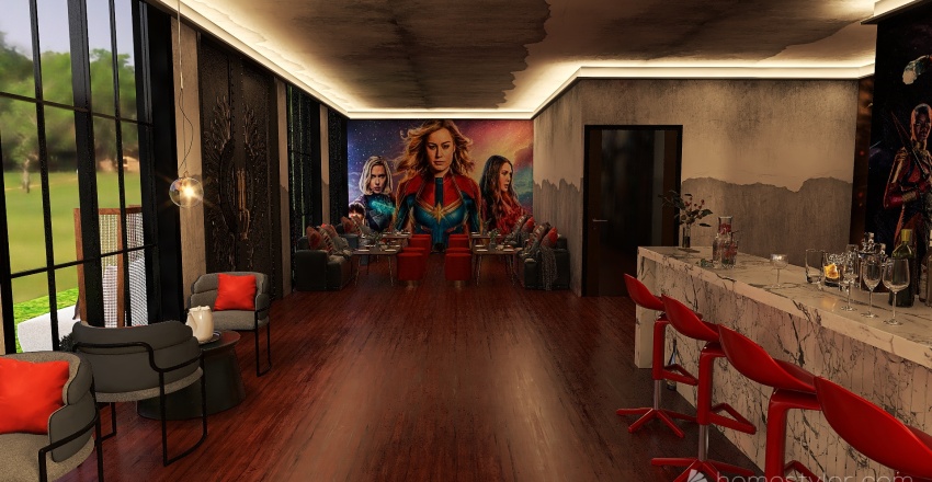 #Teabreakcontest women's lounge 3d design renderings