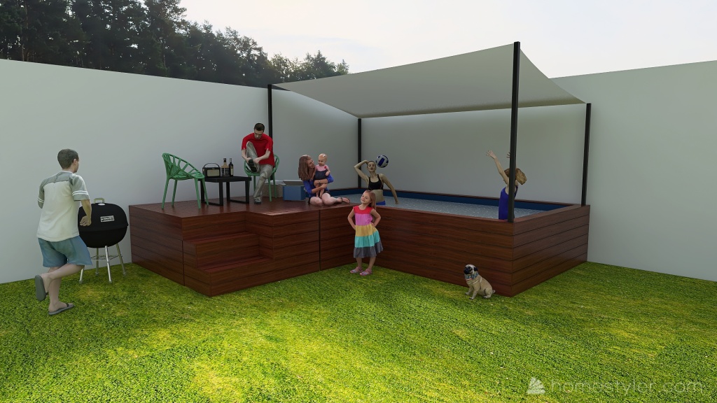 Albercas de lona con Deck  - Adore 3d design renderings