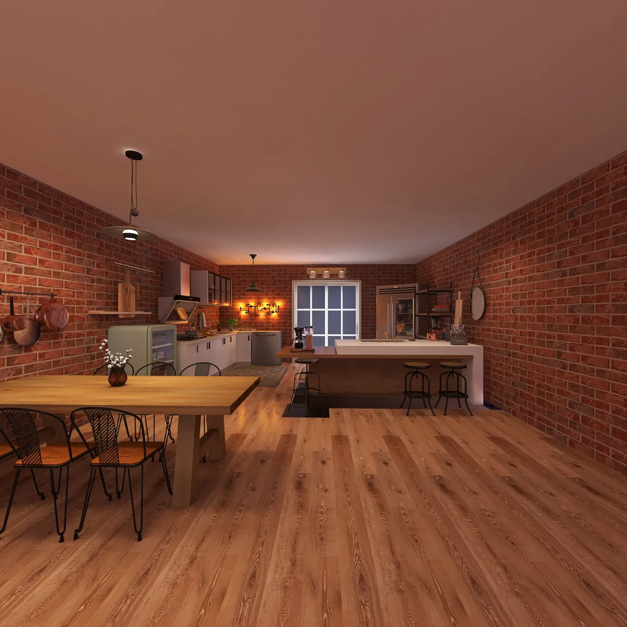 LivingDiningRoom 3d design renderings