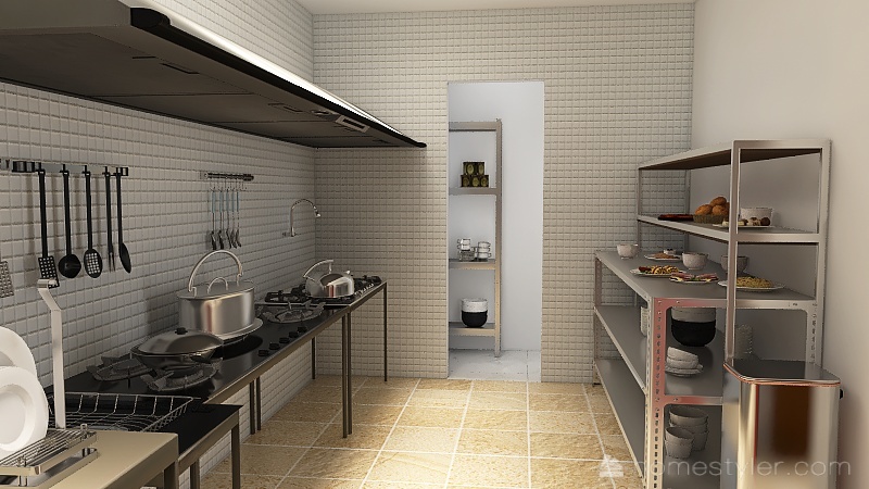ICHIRAKU Kitchen 3d design renderings