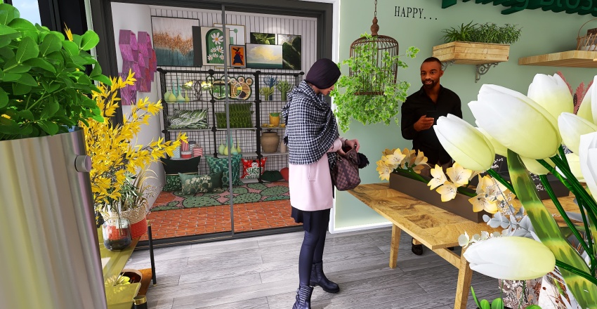 #StpatrickContest - Blossom Flower Shop 3d design renderings