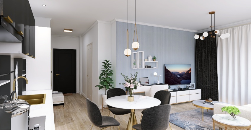 Chiajna apartment 3d design renderings