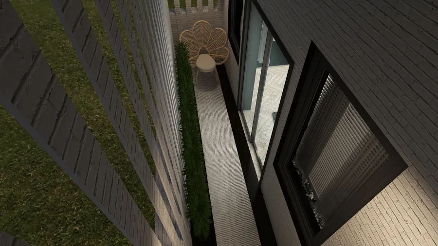salon z balkonem 3d design renderings