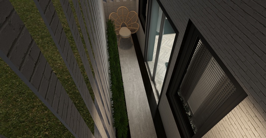 salon z balkonem 3d design renderings