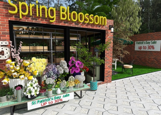 #StpatrickContest - Blossom Flower Shop Design Rendering