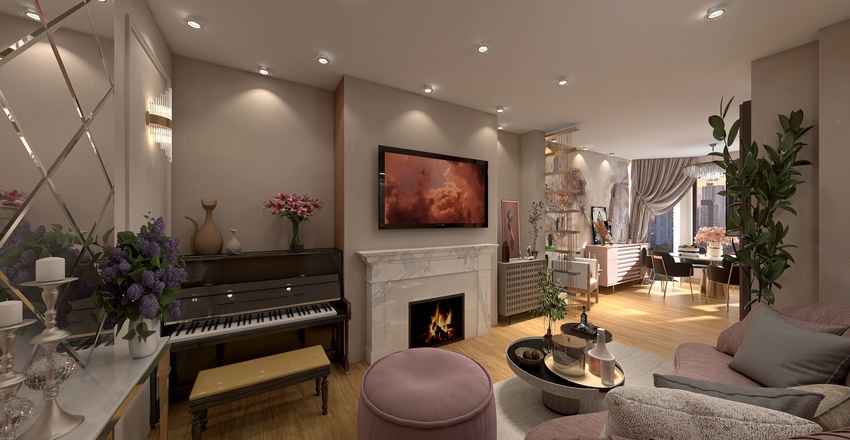 #Contemporary Feminine 3d design renderings