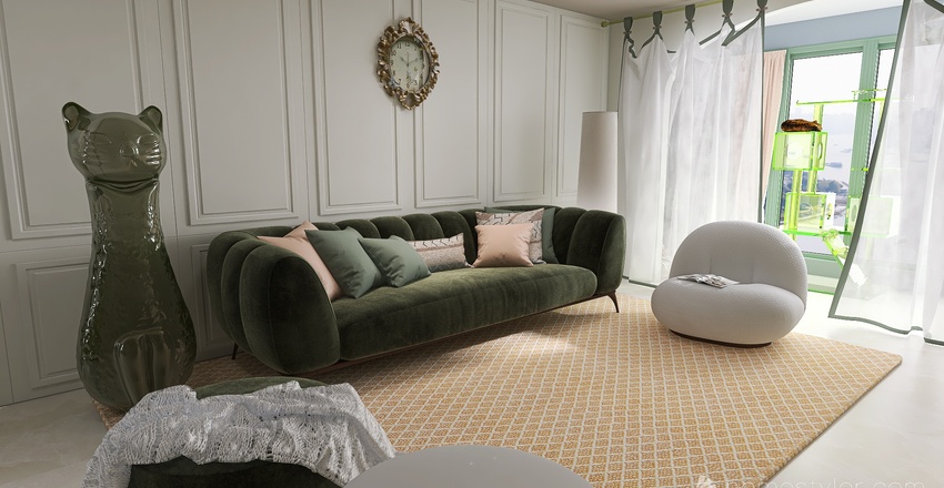 Living and Dining Room 3d design renderings