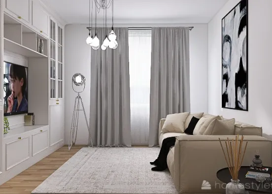 Small 1 bed Apartment Design Rendering