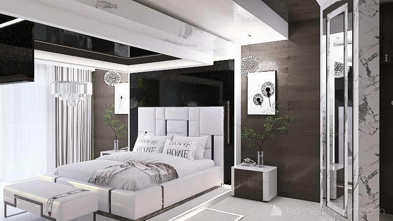 חדר שינה הורים 3d design renderings