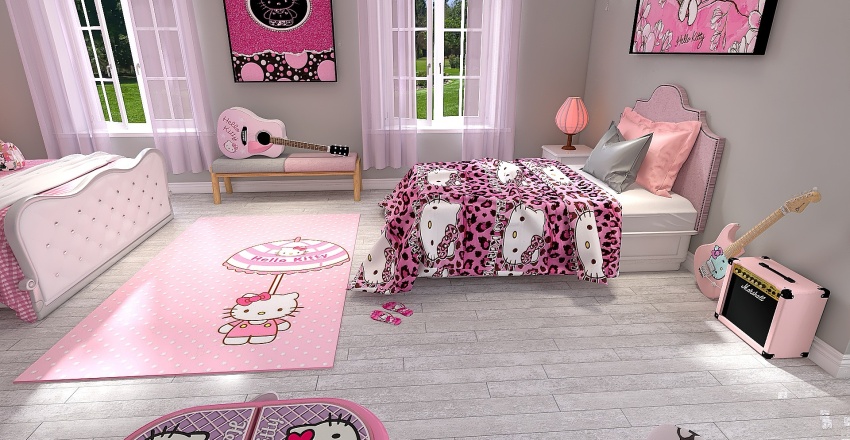 HELLO KITTY PROJECT 3d design renderings