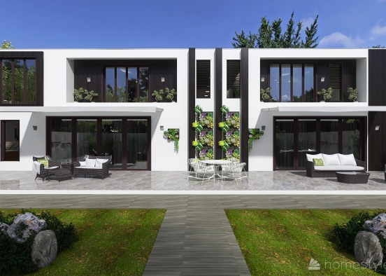 Modern Garden home Design Rendering