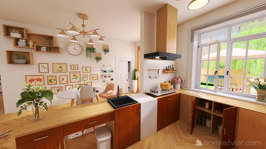 Cozy Cottage Bungalow 3d design renderings