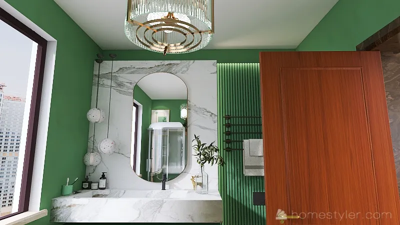 St. Patrick's Day Bathroom 3d design renderings